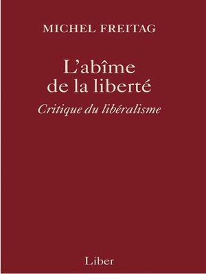 cover image of Abîme de la liberté (L')